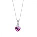 Náhrdelník ružový so Swarovski Elements Bliss NCMIX2808F Fuchsia