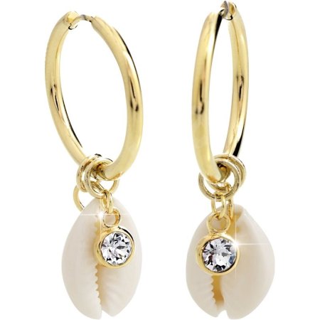 Náušnice mušle so Swarovski Elements