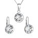 Súprava šperkov s kryštálmi Swarovski náušnice a prívesok biele okrúhle 39140.1 Kryštál