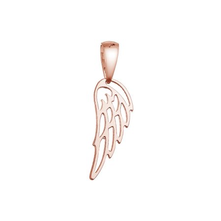 Pozlacený stříbrný přívěsek andělské křídlo 64087 rose gold