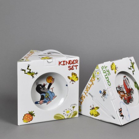 Porcelánová detská jedálenská súprava 3dielna "Krtek s nohavicami"