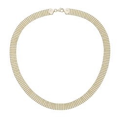 Elegantný náhrdelník pozlátený guličkový 72104