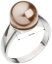 Prsten hnědá perla se Swarovski Elements 35022.3 Bronze 10 mm