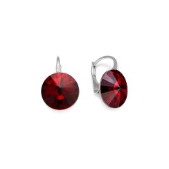 Náušnice červené Rivoli sa Swarovski Elements Sweet Candy K112212SI Siam 12 mm