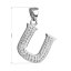 Prívesok so Swarovski Elements písmeno U 34102.1 Kryštál