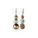Náušnice Rivoli se Swarovski Elements s třemi kameny Light Topaz