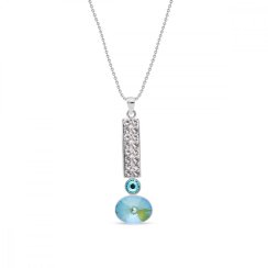 Náhrdelník zelený se Swarovski Elements Lingo NFM4122CSSD Silky Sage DeLite