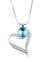 Náhrdelník so Swarovski Elements srdce modrej Aqua
