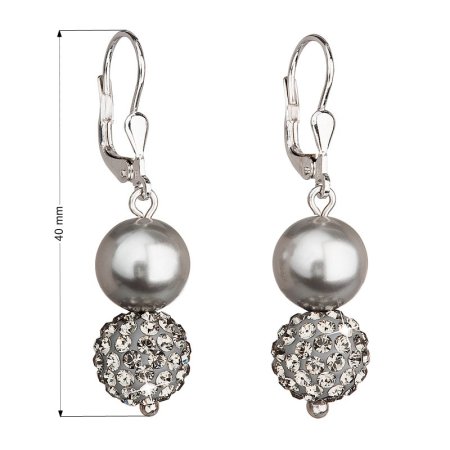 Náušnice so Swarovski Elements 31155.3 Grey