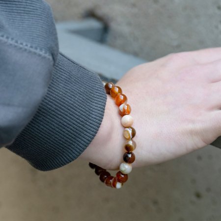 Náramek s minerálními kameny jaspis 43056.3