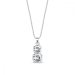 Náhrdelník čirý se Swarovski Elements Imperial Duo NT44802CC Krystal