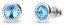 Náušnice modré sa Swarovski Elements Tiny Bonbon Studs KR1122SS29AQ Aqua 6 mm