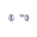 Náušnice Rivoli so Swarovski Elements Violet 8 mm