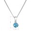 Strieborný náhrdelník s pravým minerálnym kameňom modrý 12079.3 london topaz