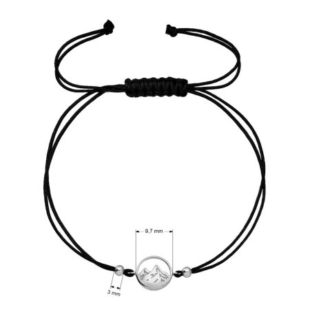 Kabbalah náramek hory 13090.1 černý