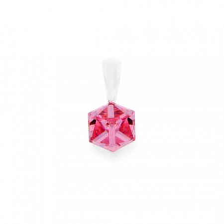Prívesok ružová kocka so Swarovski Elements Cube Small Light Rose