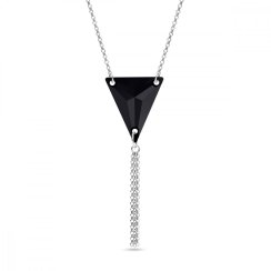 Náhrdelník čierny so Swarovski Elements Trident N327118J Jet