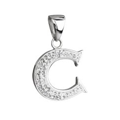 Prívesok so Swarovski Elements písmeno C 34102.1 Kryštál