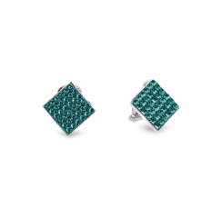 Náušnice zelené sa Swarovski Elements Kingdom Karo KLFMK6EM Emerald