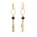 Strieborné pozlátené náušnice zlatej farby Crystalactite KWG6017GS8TO Golden Shadow