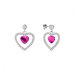 Náušnice ružové sa Swarovski Elements Amour KCC28086F Fuchsia