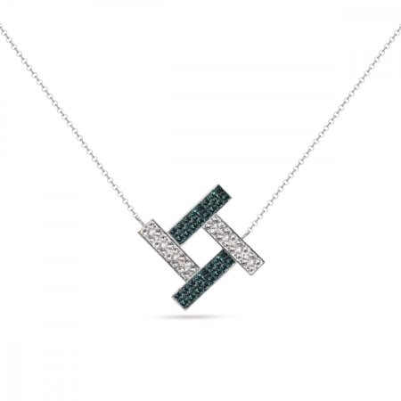 Náhrdelník zelený so Swarovski Elements Sol NFMP4CEM Emerald