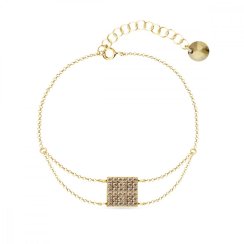 Náramok zlatý so Swarovski Elements Kingdom BGROLOFM6GS Golden Shadow