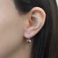 Strieborné visiace náušnice so Swarovski kryštálmi ružové srdiečka 31299.3 Rose