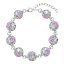 Strieborný náramok so Swarovski kryštálmi mix farieb 33048.3 Sakura