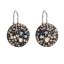 Strieborné náušnice visiace s kryštálmi Swarovski mix farieb guľaté 31176.4 Colorado