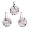 Sada šperkov s kryštálmi Swarovski náušnice a prívesok ružové okrúhle 39117.3 Magic rose