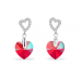 Náušnice červené se Swarovski Elements Amore KCS622810LSISH Light Siam Shimmer