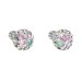 Stříbrné náušnice pecka s krystaly Swarovski mix barev kulaté 31336.3 Sakura