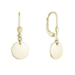 Pozlátené strieborné náušnice placky 61134