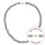 Perlový náhrdelník z říčních perel se zapínáním ze 14 karátového zlata 922028.3/9266A grey