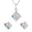 Sada šperkov s kryštálmi Swarovski náušnice, retiazka a prívesok ab efekt kosoštvorec 39126.2 AB