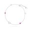 Řetízek na nohu růžový se Swarovski Elements Lilo BA210115000F Fuchsia