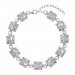 Stříbrný náramek se Swarovski krystaly mix barev 33047.3 Sakura