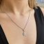 Stříbrný náhrdelník se Swarovski krystaly kulatý bílý 32086.1 Krystal