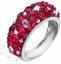 Stříbrný prsten s krystaly Swarovski červený 35031.3 Cherry