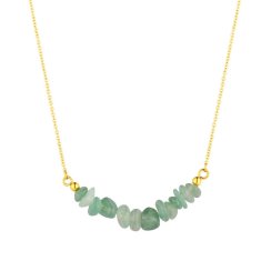 Náhrdelník s kamenem zelený avanturín 42037.3 ocel