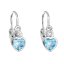 Stříbrné dětské náušnice visací se zirkonem modré srdce 11178.3 Light Blue