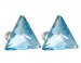 Náušnice se Swarovski Elements trojúhelník Aqua 11 mm
