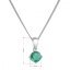Strieborný náhrdelník s pravým minerálnym kameňom zelený 12080.3 emerald