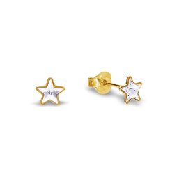Náušnice číre so Swarovski Elements Astral Star KG28165C Kryštál
