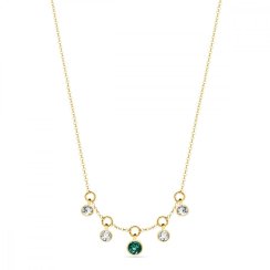 Náhrdelník zelený so Swarovski Elements Brio NGROLO20385EMC Emerald