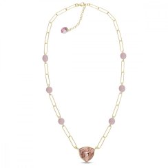 Strieborný pozlátený náhrdelník ružový Trilliant NG4706VR6RQ Vintage Rose