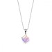 Náhrdelník se Swarovski Elements fialová kostka Vitrail Light 6 mm