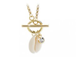 Náhrdelník mušle se Swarovski Elements Krystal