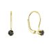 Pozlátené visiace náušnice s Preciosa kryštálom 31322.3 jet